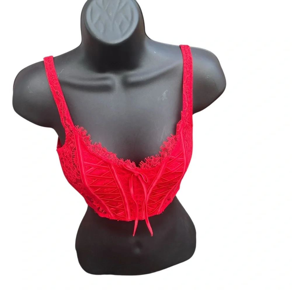 Victoria‎ Secret Dream Angels Elegant Red Lace Bralette Size XS